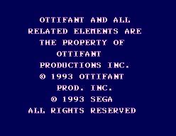 The Ottifants screenshot 2 for Sega Master System